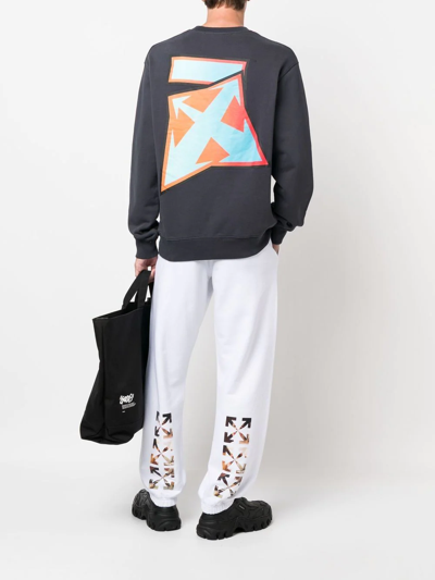 Shop Off-white Thund Skate-print Sweatshirt In Grey