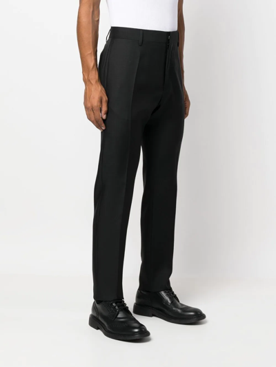 Dsquared2 Tailored Black Trousers With Classic Waistband And Subtle Pleats In Black