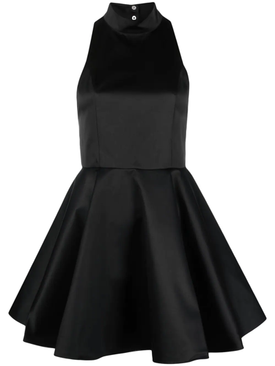 Shop Rotate Birger Christensen Cora Flared Mini Dress In Black