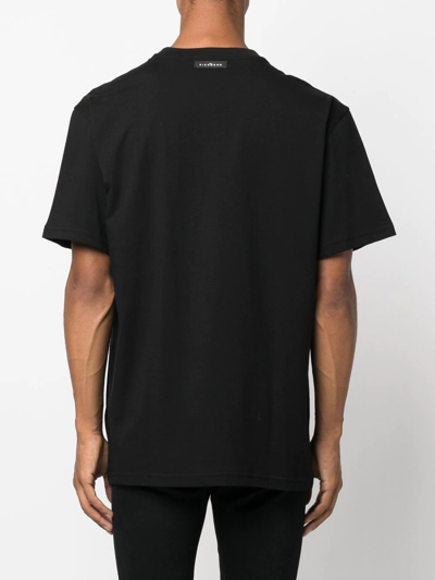 Shop John Richmond Slogan-print T-shirt In Black