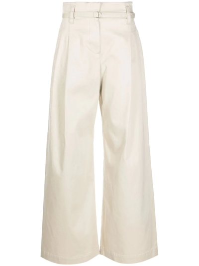 Shop Proenza Schouler White Label High-waist Belted Trousers In Neutrals