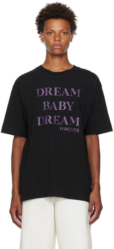 Shop Dries Van Noten Black Dream Baby Dream T-shirt In 900 Black