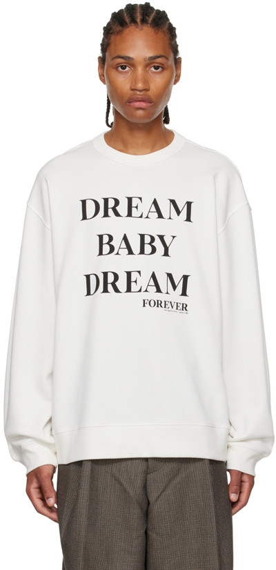Shop Dries Van Noten White 'dream Baby Dream Forever' Sweatshirt In 8 Off White
