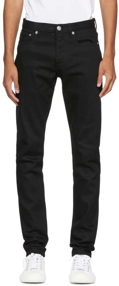 Shop Apc Black Petit New Standard Jeans In Lzz Black