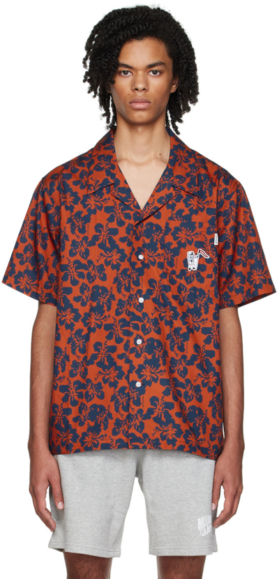 Shop Billionaire Boys Club Red Hibiscus Camo Shirt In Red Red