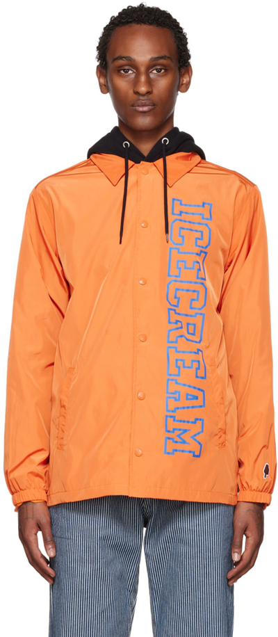 Shop Icecream Orange College Coach Jacket