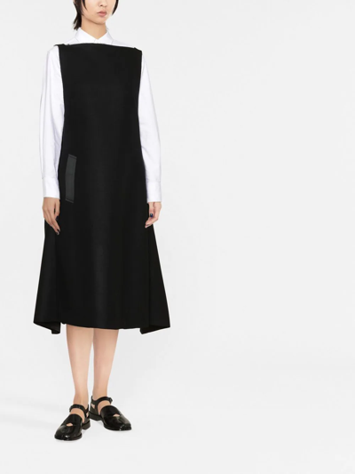 Shop Maison Margiela Cape-style A-line Minidress In Black