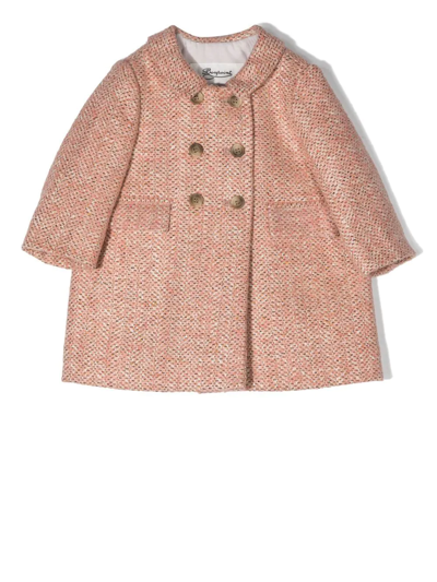 Shop Bonpoint Double-breasted Wool Coat In Pink