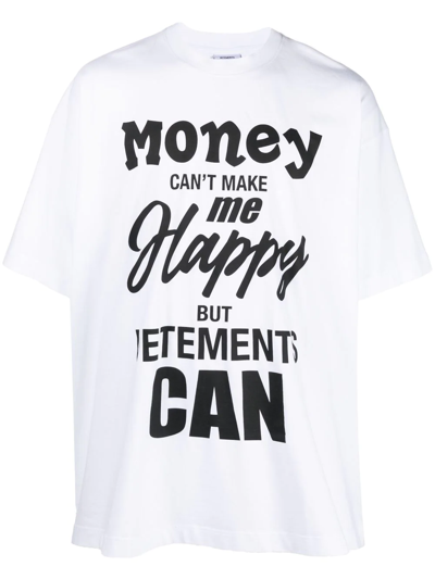 Shop Vetements Graphic-print Short-sleeve T-shirt In White