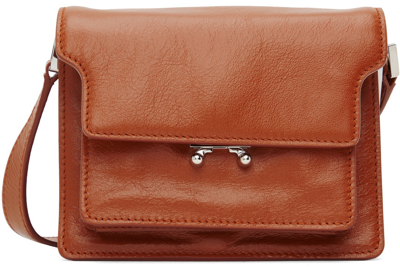 Shop Marni Brown Mini Trunk Messenger Bag In Z555m Moca
