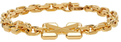 Shop Off-white Gold Arrow Bracelet In Gold No Color