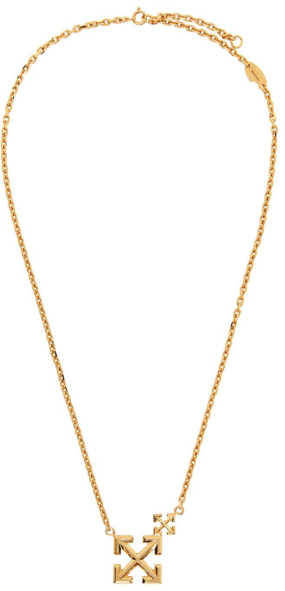 Shop Off-white Gold Arrow Necklace In Gold No Color