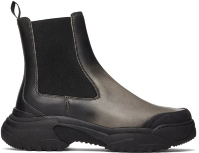 Shop Gmbh Black & Beige Sprayed Chelsea Boots In 21067525 Beige