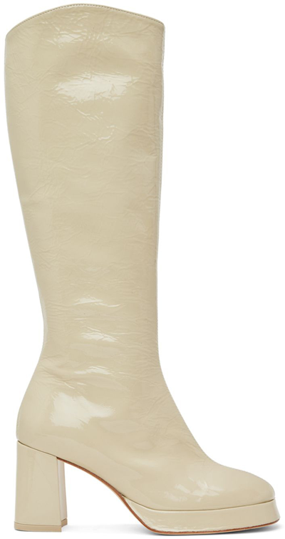 Shop Miista Off-white Eirlys Boots