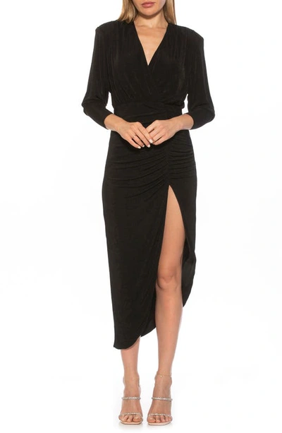Shop Alexia Admor Silena Surplice Dolman Sleeve Dress In Black