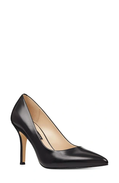 Shop Nine West Flax Pump In Black Leather