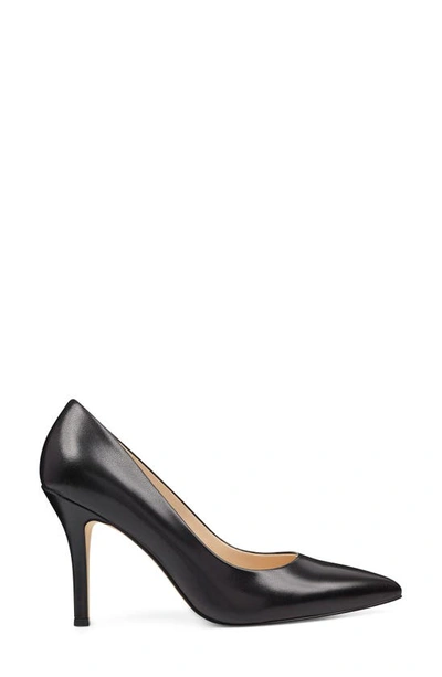 Nine West Etta 8 Womens Leather Slip-on Pumps In Black Leather