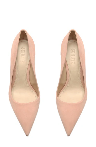 Shop Schutz Lou Pointed Toe Pump Women) In Sweet Rose Leather