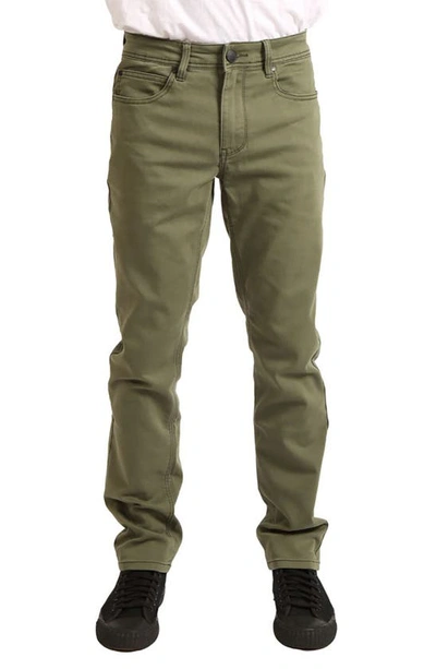 Shop Ezekiel Tinker Five-pocket Straight Leg Pants In Military Green