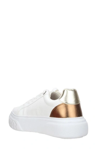 Shop Offline Rosetta Laced Sneaker In White/ Metal