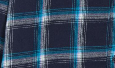 Shop Abound Plaid Cotton Flannel Button-up Shirt In Navy- Lilac Multi Plaid
