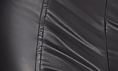 Steve Madden Anastasia Split Hem Faux Leather Leggings In Black