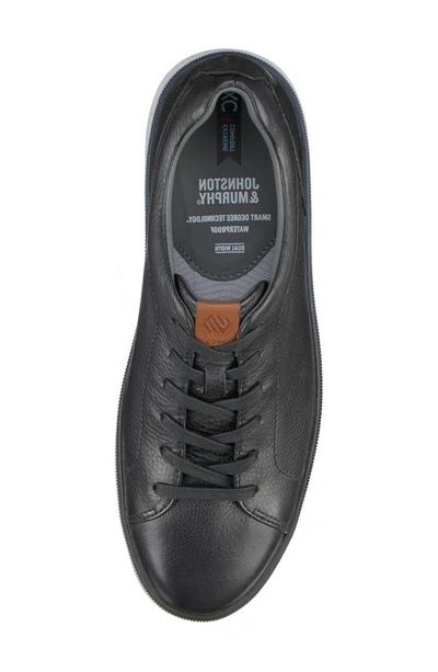 Shop Johnston & Murphy Xc4 Foust Sneaker In Black Tumbled Waterproof Full