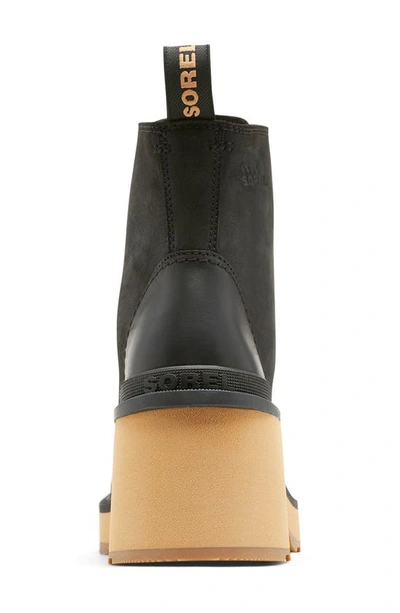 Shop Sorel Hi-line Waterproof Lace-up Boot In Black/ Tawny Buff