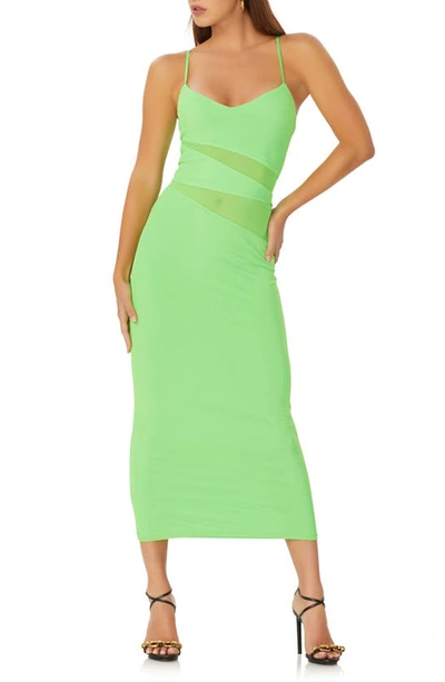 Shop Afrm Benassi Midi Dress In Neon Green