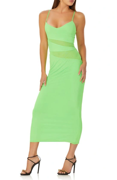 Shop Afrm Benassi Midi Dress In Neon Green