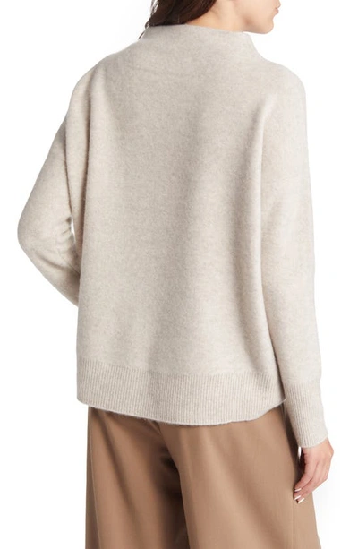 Shop Vince Boiled Cashmere Funnel Neck Pullover In Marble