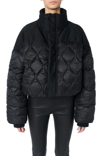 Shop Amiri Onion Quilted Oversize Puffer Jacket In Black