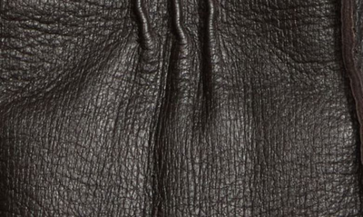 Shop Loro Piana Adler Deerskin Leather Gloves In H027very Dark Brown
