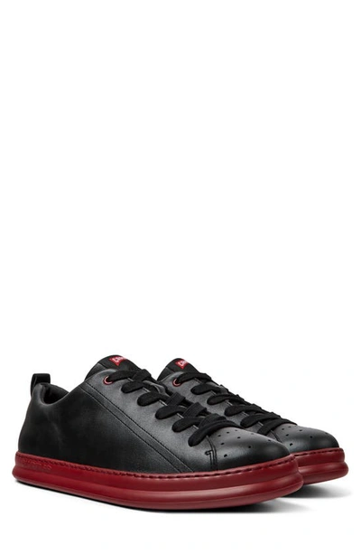 Shop Camper Runner Leather Sneaker In Black-noir