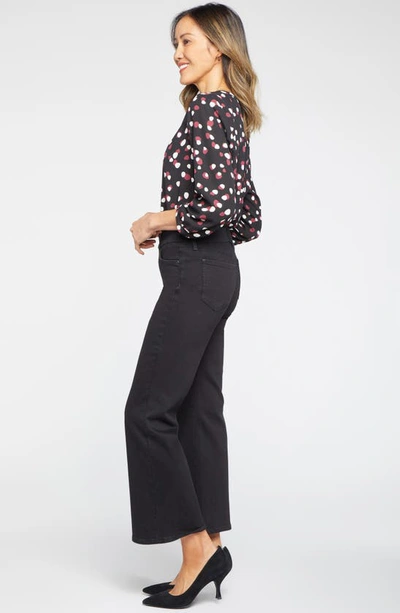 Shop Nydj Waist Match Relaxed Flare Jeans In Black Rinse