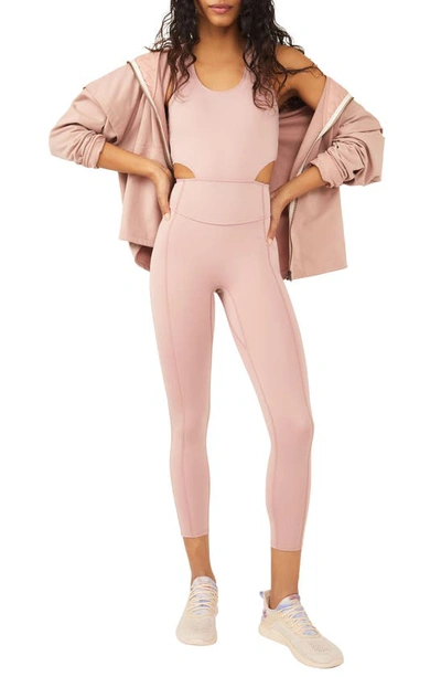 Shop Free People Fp Movement Back It Up Jumpsuit In Mauve Swoon