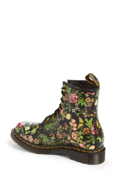 Shop Dr. Martens 1460 Floral Bloom Combat Boot In Black/ Multi