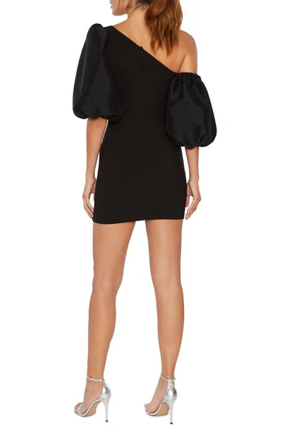 Shop Likely Natasha One-shoulder Minidress In Black