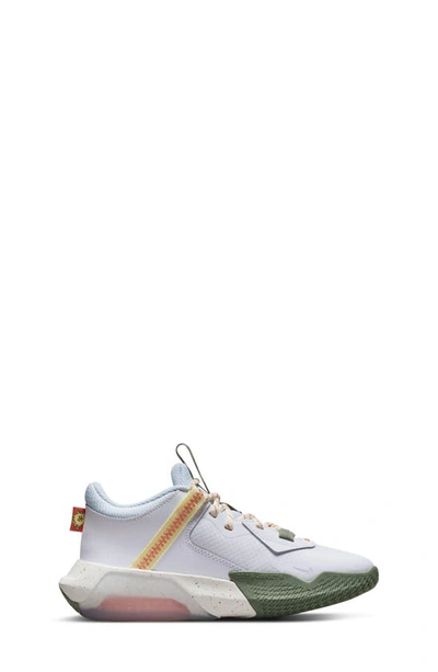 Shop Nike Air Zoom Crossover Gs Basketball Shoe In White/ Milk/ Orange/ Black