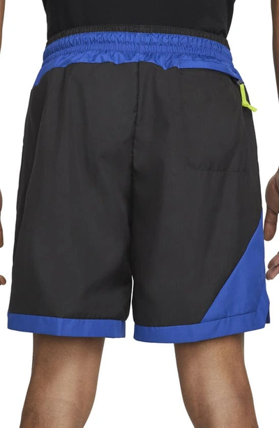 Shop Nike Dna Tie Waist Shorts In Game Royal/ Black/ Game Royal