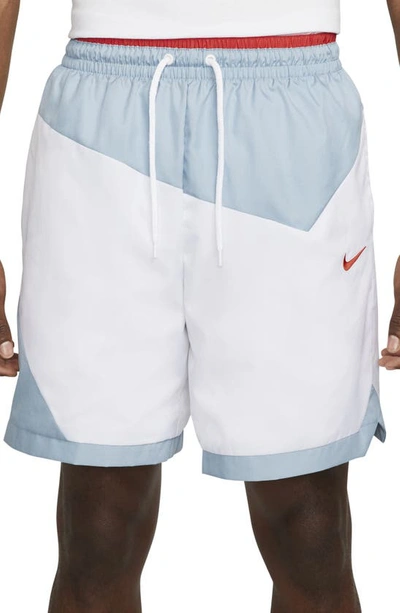 Shop Nike Dna Tie Waist Shorts In Boarder Blue/ White/ Blue