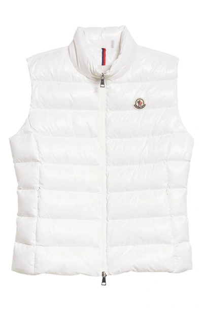 Shop Moncler Ghany Nylon Laqué Down Puffer Vest In White