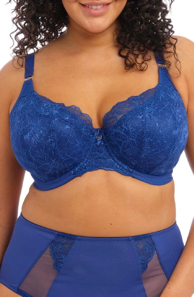 Shop Elomi Brianna Underwire Padded Half Cup Bra In Lapis