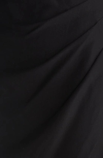 Shop Eliza J Pleated Long Sleeve Dress In Black