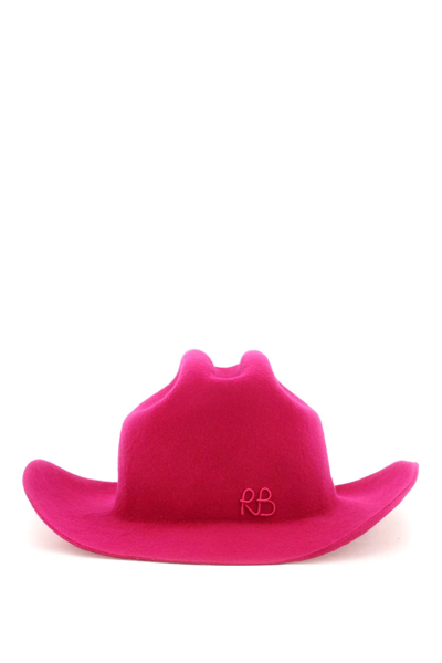 Shop Ruslan Baginskiy Felt Cowboy Hat In Fuchsia