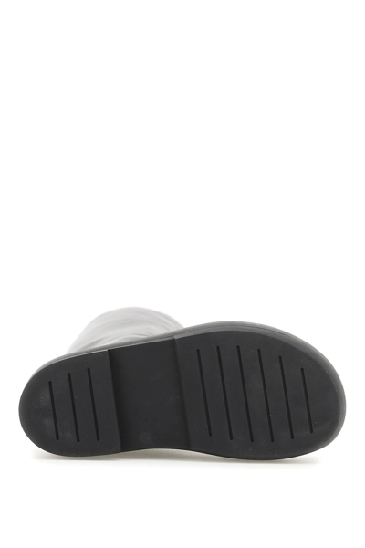 Gia Borghini Black Slip-on Boots With Chunky Sole In Black