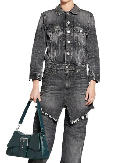 Shop Balenciaga Women's Black Other Materials Jacket