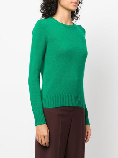 Shop Allude Cotton Sweater In Green