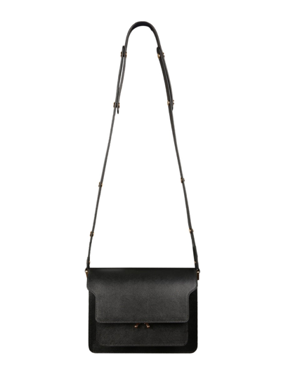 Shop Marni Trunk Shoulder Bag In Black