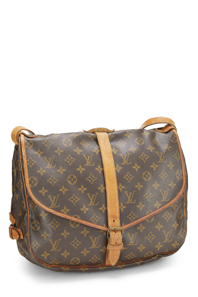 Pre-owned Louis Vuitton Monogram Canvas Saumur 35